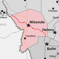 Western Montana Shipping Zone, Missoula, Polson, Hamilton